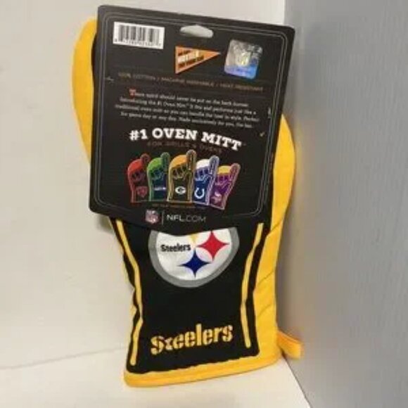 Gift Set NFL Pittsburgh STEELERS Oven Mitt Oven Pad Washcloth 3 Piece Set - Picture 5 of 16